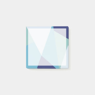 Elegantes geometrisches Marineblau und grüne Past Post-it Klebezettel