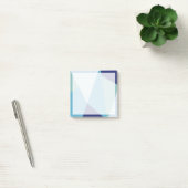 Elegantes geometrisches Marineblau und grüne Paste Post-it Klebezettel (Büro)