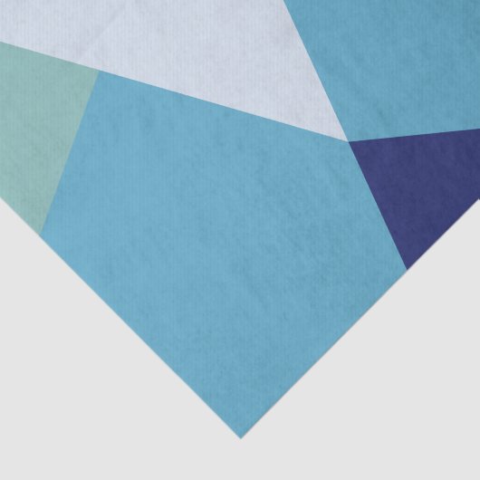 Elegantes geometrisches Marineblau und grüne Paste Seidenpapier (Ausschnitt)