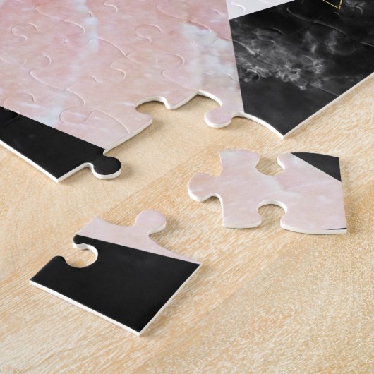 Elegantes geometrisches Marmor und Golddesign Puzzle (Seite)