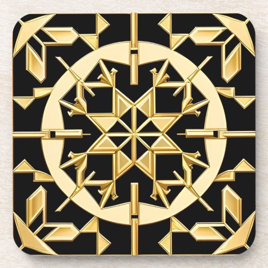 Elegantes geometrisches Muster Art Getränkeuntersetzer (Vorderseite)