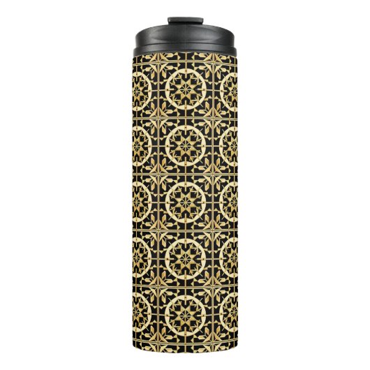 Elegantes geometrisches Muster Art Thermosbecher (Vorderseite)