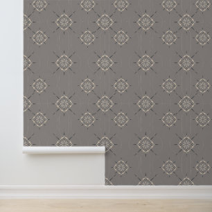 Elegantes geometrisches Muster auf Grau Tapete