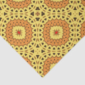 Elegantes geometrisches Muster aus Gelb und Orange Seidenpapier (Ausschnitt)