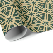 Elegantes geometrisches Muster aus Gold und dunkle Geschenkpapier (Rolleneckpunkt)