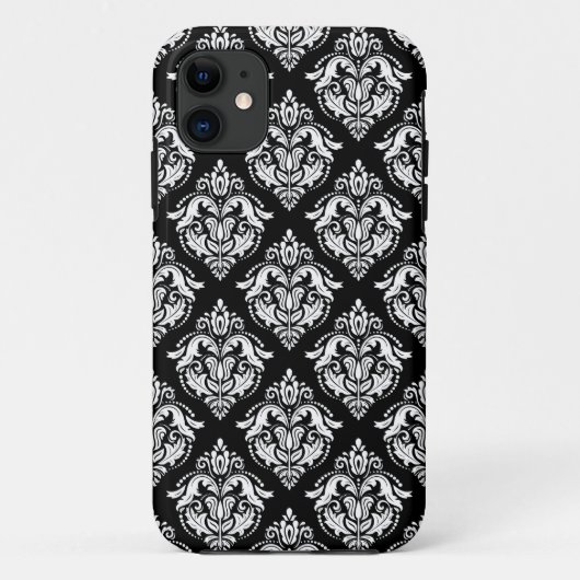 Elegantes geometrisches Muster aus schwarz und wei Case-Mate iPhone Hülle (Rückseite)