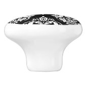 Elegantes geometrisches Muster aus schwarz-weiß-Da Keramikknauf (Seitenansicht)