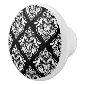 Elegantes geometrisches Muster aus schwarz-weiß-Da Keramikknauf (Rechts)