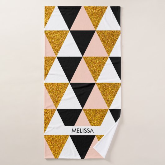 Elegantes geometrisches Muster Badhandtuch Set (Badehandtuch)