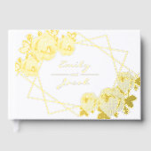 Elegantes geometrisches Muster des Goldenen Foils Gästebuch (Vorderseite)