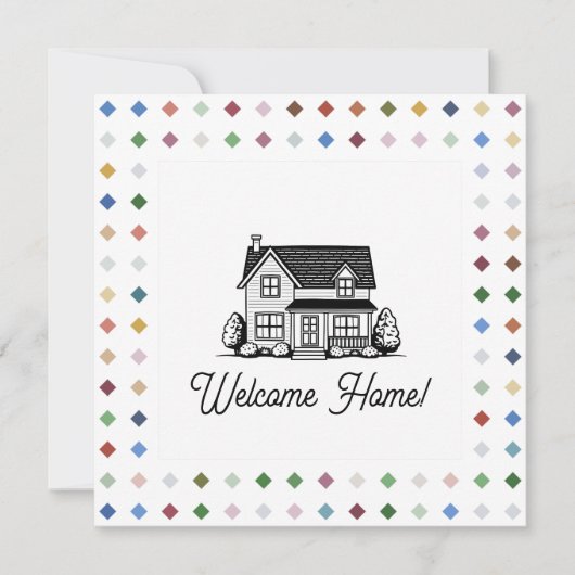 Elegantes, geometrisches Muster Feiertagskarte (Vorderseite)