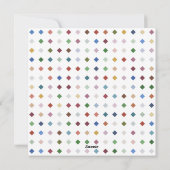 Elegantes, geometrisches Muster Feiertagskarte (Rückseite)