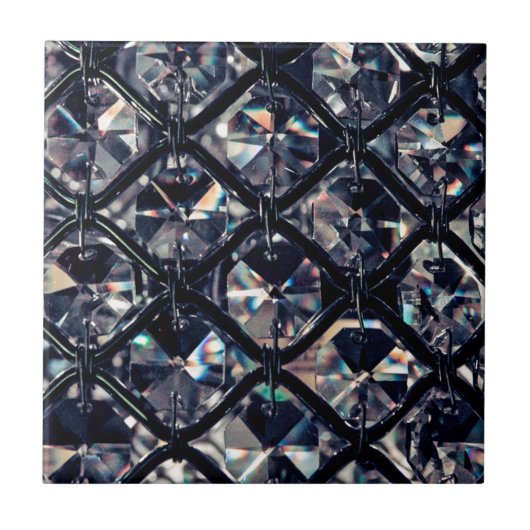 Elegantes geometrisches Muster Fliese (Vorderseite)