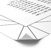 Elegantes geometrisches Muster für Hochzeitssattel Poster (Ecke)