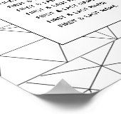 Elegantes geometrisches Muster für Hochzeitssattel Poster (Ecke)