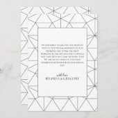 Elegantes geometrisches Muster Hochzeit Dankeschön Dankeskarte (Vorne/Hinten)