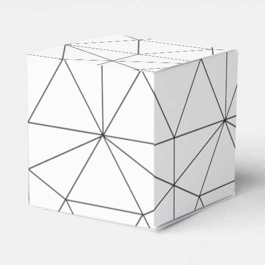 Elegantes geometrisches Muster Hochzeit Geschenkschachtel (Rückseite)