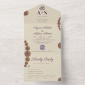 Elegantes geometrisches Muster islamischer Hochzei All In One Einladung (Innen Boden)