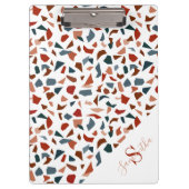 Elegantes geometrisches Muster Klemmbrett (Vorderseite)