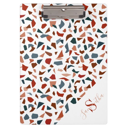 Elegantes geometrisches Muster Klemmbrett (Vorderseite)