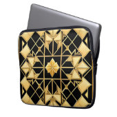 Elegantes geometrisches Muster Laptopschutzhülle (Vorderseite Links)