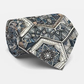 Elegantes geometrisches Muster Neck Tie Krawatte (Gerollt)