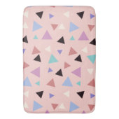 Elegantes geometrisches Muster rosa lila Minze sch Badematte (Vorderseite Vertikal)