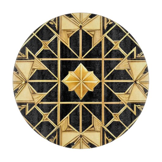 Elegantes geometrisches Muster Schneidebrett (Vorderseite)