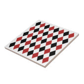 Elegantes geometrisches Muster Schwarz und Bordeau Fliese (Seite)