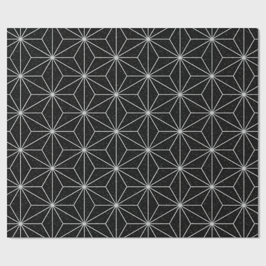 Elegantes geometrisches Muster - Silber u. Geschenkpapier (Flach)