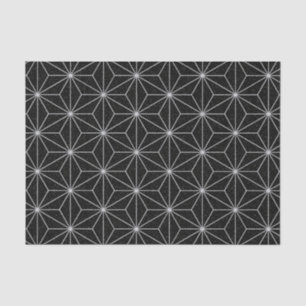 Elegantes geometrisches Muster - Silber u. Seidenpapier