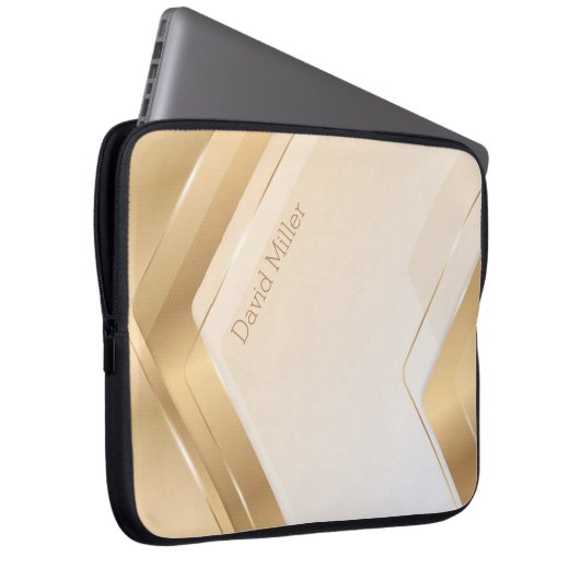 Elegantes geometrisches Muster und individuelle An Laptopschutzhülle (Vorne Rechts)