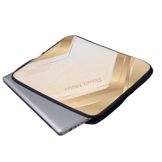 Elegantes geometrisches Muster und individuelle An Laptopschutzhülle (Vorne Knopf)