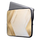 Elegantes geometrisches Muster und individuelle An Laptopschutzhülle (Vorderseite Links)