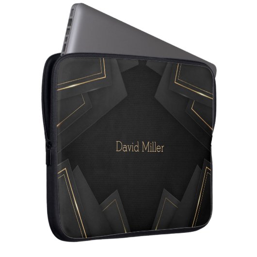 Elegantes geometrisches Muster und individuelle An Laptopschutzhülle (Vorne Rechts)
