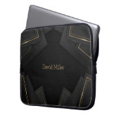 Elegantes geometrisches Muster und individuelle An Laptopschutzhülle (Vorderseite Links)