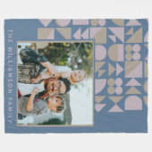 Elegantes geometrisches Personalisiertes Foto Fleecedecke (Vorderseite (Horizontal))