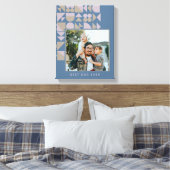 Elegantes geometrisches Personalisiertes Foto Leinwanddruck (Insitu (Schlafzimmer))