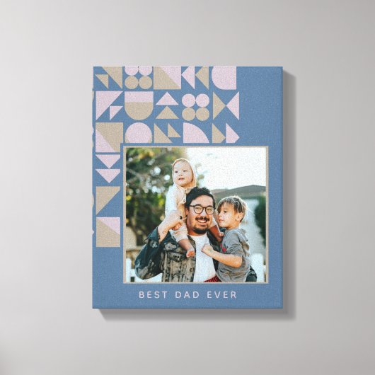 Elegantes geometrisches Personalisiertes Foto Leinwanddruck (Vorderseite)