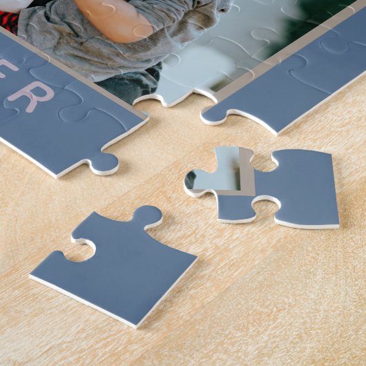 Elegantes geometrisches Personalisiertes Foto Puzzle (Seite)