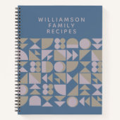 Elegantes geometrisches Personalisiertes Rezept Notizblock (Vorderseite)