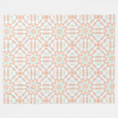 Elegantes geometrisches Retromuster Fleecedecke (Vorderseite (Horizontal))