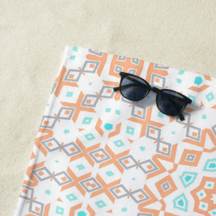 Elegantes geometrisches Retromuster Strandtuch