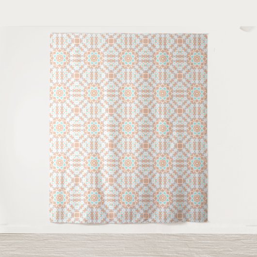 Elegantes geometrisches Retromuster Wandteppich (Vorderseite)