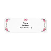 Elegantes geometrisches Rosa-Adressfeld (Vorne)