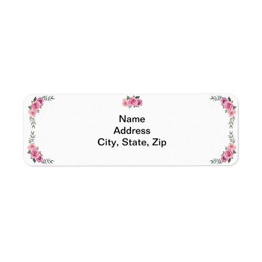 Elegantes geometrisches Rosa-Adressfeld (Vorne)