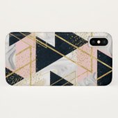 Elegantes geometrisches und konfetti-goldenes Desi Case-Mate iPhone Hülle (Rückseite (Horizontal))
