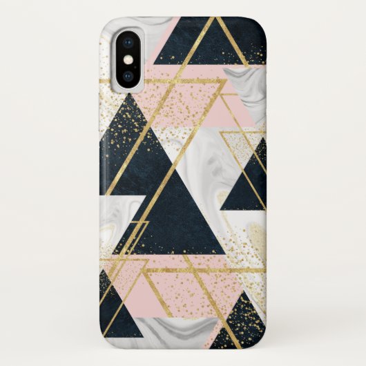 Elegantes geometrisches und konfetti-goldenes Desi Case-Mate iPhone Hülle (Rückseite)