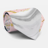 Elegantes geometrisches und konfetti-goldenes Desi Krawatte (Gerollt)