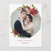 Elegantes geometrisches Weihnachtsfest - Foto Feiertagspostkarte (Vorderseite)